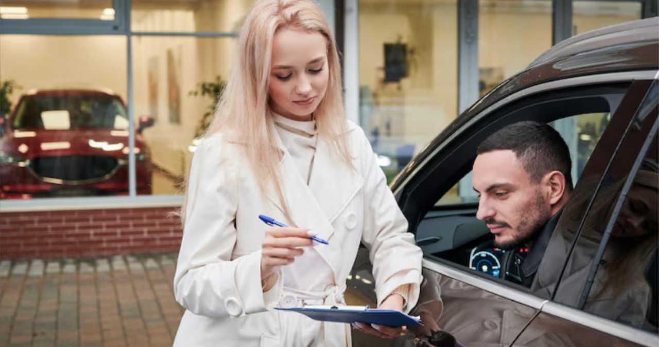 Pagină printată cu un tabel completat manual reprezentând foaia de parcurs a unei mașini de firmă