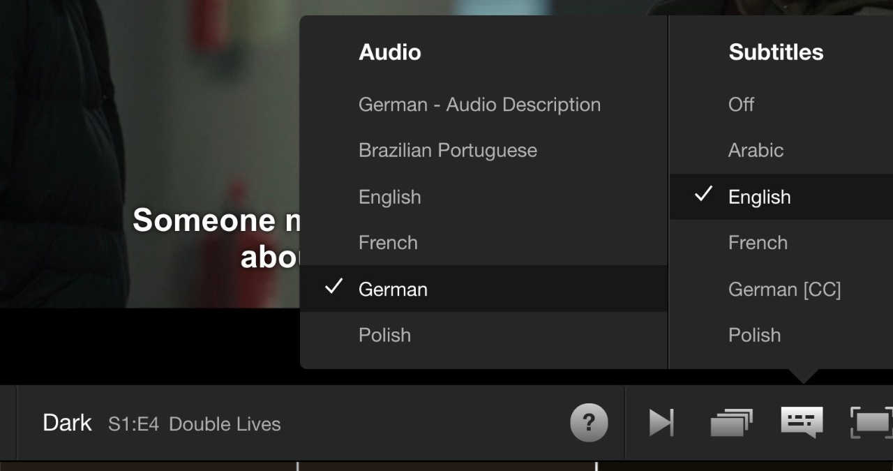 Meniul setărilor de profil din contul Netflix evidențiind butonul pentru schimbarea limbii de afișare