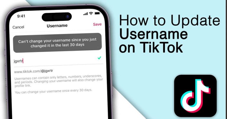 un telefon care afiseaza meniul de editare a profilului pe tiktok pentru schimbarea numelui